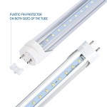 HMINLED 4ft T8 LED Light Tube, 22W 2400LM, Ballast Bypass, Dual-end or Single-end Powered, 4 Foot T8 T10 T12 LED Replacement, Milky or Clear Cover