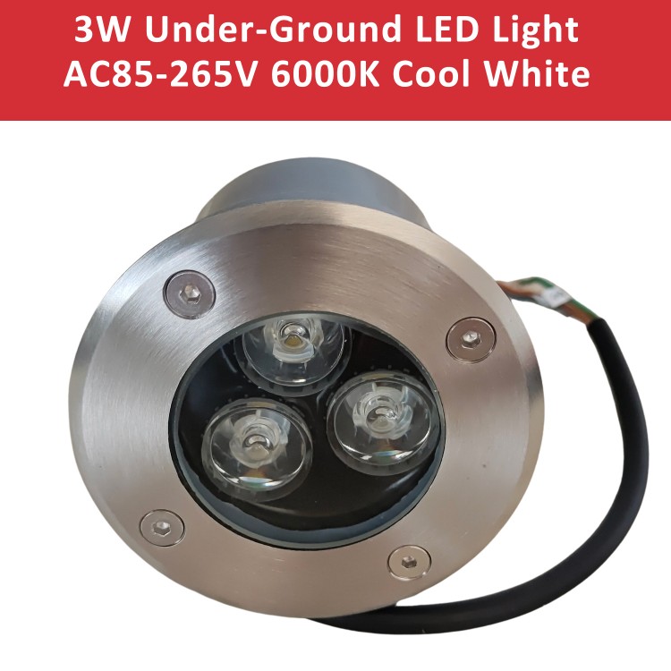 3W 6000K LED WELL LIGHT IP65 WATERPROOF