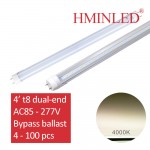 4FT LED Tube Light, T8 T10 T12 LED Bulb, 22W(60W Equivalent) 2400LM, 4000K Daylight, Milky or Clear Cover, Medium Bi-Pin G13 Base, 48in Fluorescent Tube Replacement