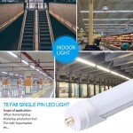 20 Pack T8/T10/T12 8FT LED Tube Light, Single Pin FA8 Base, 45W 5850LM 6000K Daylight White, Fluorescent Bulb (130W Equiv.), ETL Listed, Double-Ended Powered