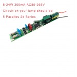 LED driver, AC to DC power supply, 8w-40w, for 2ft, 3ft, 4ft, 5ft, 8ft tube lamps, built-in surge protection