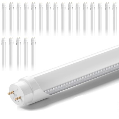 20-Pack 22W 4FT LED Bulbs Tube, 6000K daylight, Milky Cover