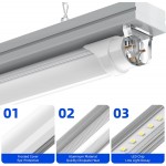 20-Pack 22W 4FT LED Bulbs Tube, 6000K daylight, Milky Cover