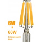 LED Edison Bulb 60W Equivalent, Non-Dimmable 6W A19 Filament Light